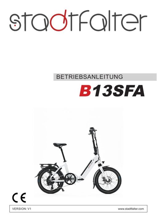 E-Bike Klapprad Stadtfalter B13