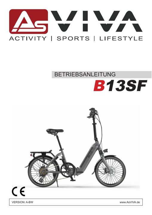 E-Bike Klapprad Stadtfalter B13