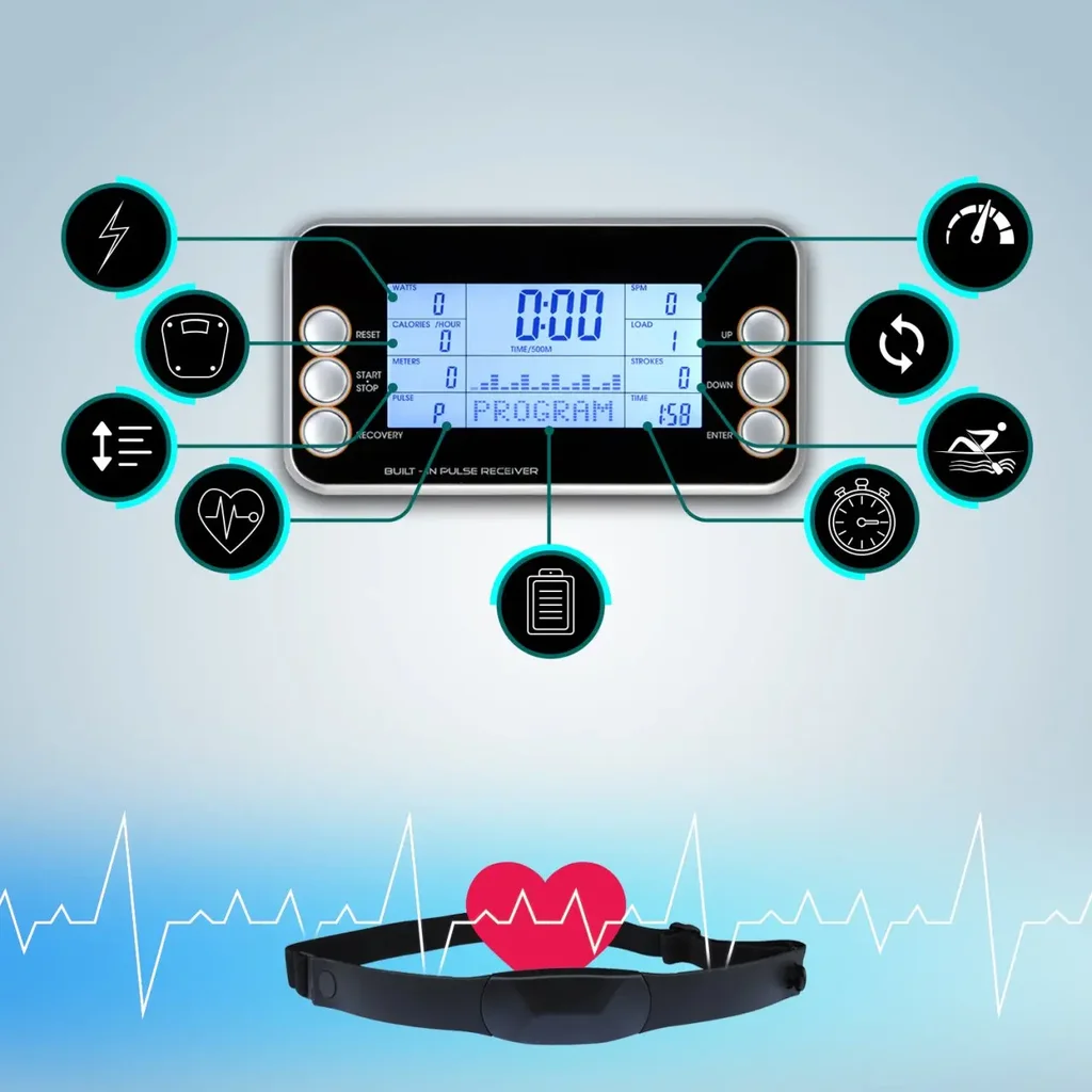Multifunktions-Fitnesscomputer mit 12 Programmen