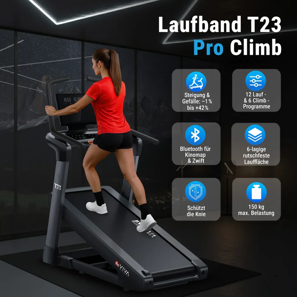 AsVIVA Laufband T23 Pro Climb Treadmill - Produktansicht