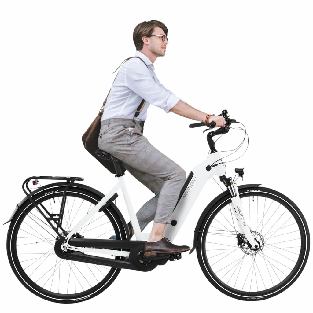 City E-Bike Stadtfalter B14 – Grau/Weiß